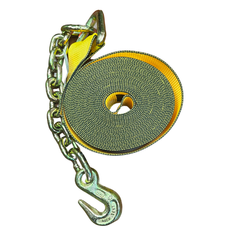 4" x 30' Winch Strap w/ Chain Anchor | 43795-15-30