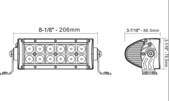 6" Double Row Light Bar | N236