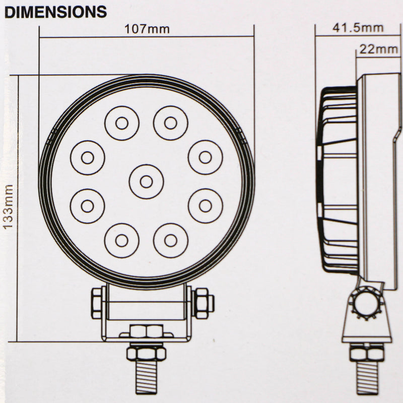 NOS27 4.5" Round - Work Flood