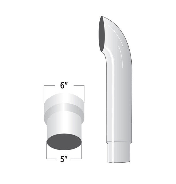 6" - 5" Reduced Curved Top Stack - 48" Long | TSK65-CO48