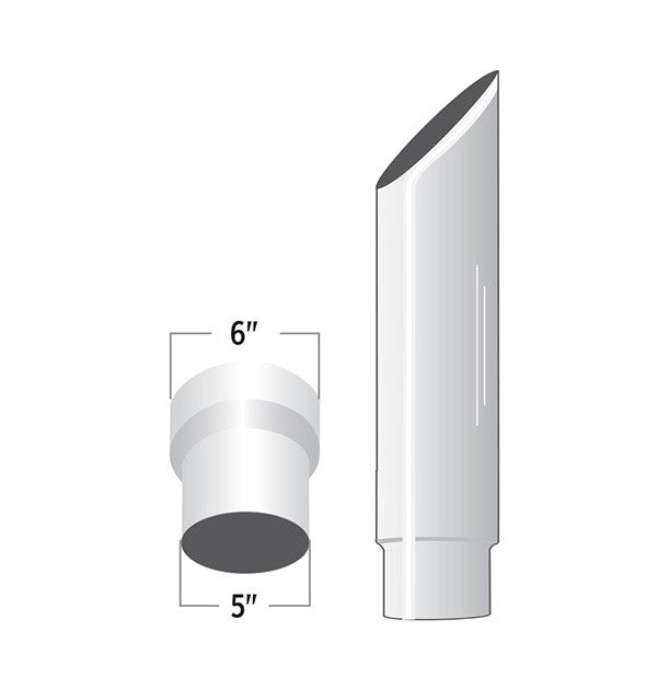 6" - 5" Reduced Straight Mitered Top Stack - 48" Long | TSK65-MO48