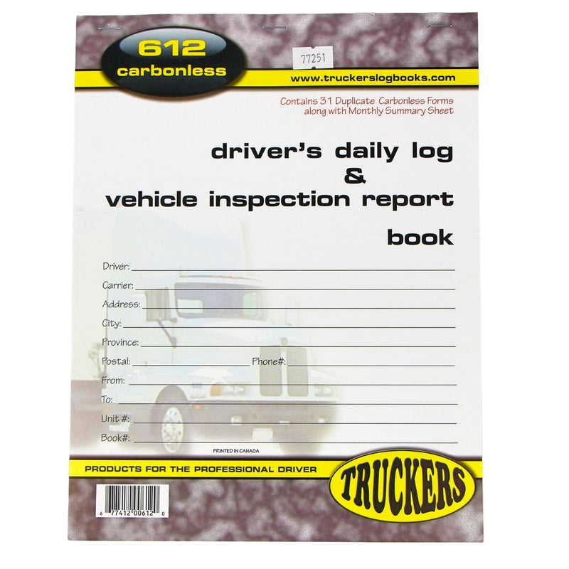 Driver's Daily Log & Vehicle Inspection Log Book